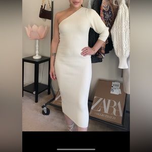 Zara knit asymmetric dress